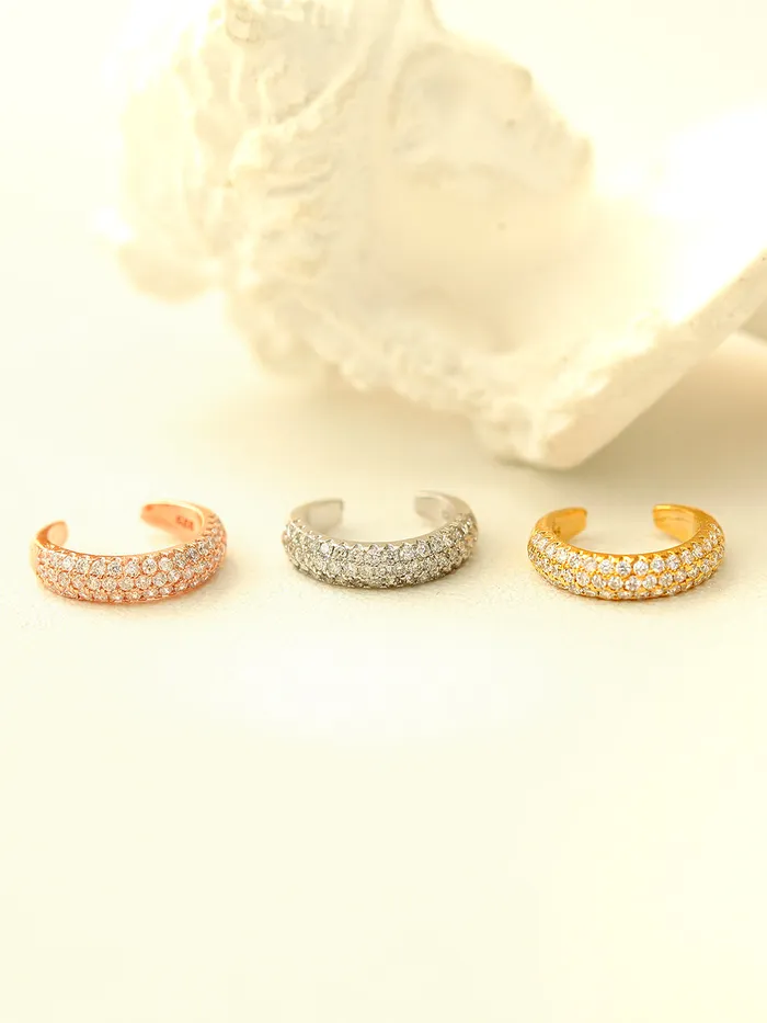 Earrings MinimalBijoux 925 3 Line Cubic Ear Cuff