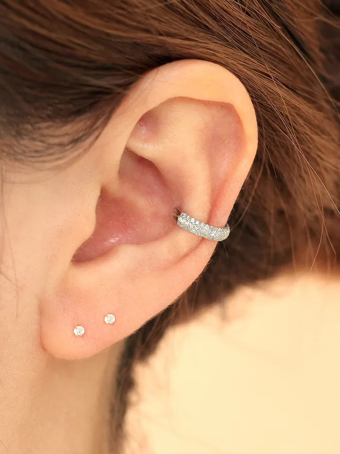 Earrings MinimalBijoux 925 3 Line Cubic Ear Cuff