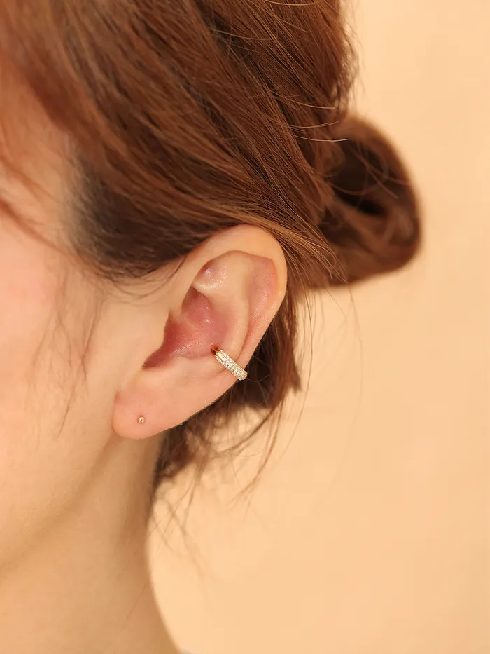Earrings MinimalBijoux 925 3 Line Cubic Ear Cuff