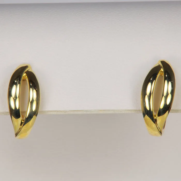 Earrings Moriartys Gem Art 14K Yellow Gold Two Strand Hoop Earrings