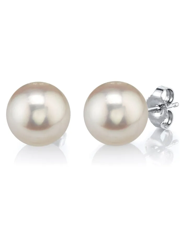 Earrings SPT 13mm White Freshwater Round Pearl Stud Earrings