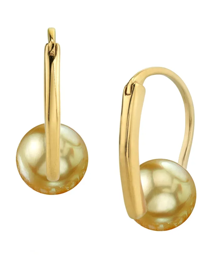 Earrings SPT Golden South Sea Pearl Entice Earrings
