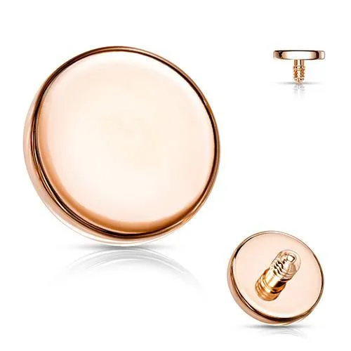 Earrings Tulsa Body Jewelry 16g Disc Rose Gold End