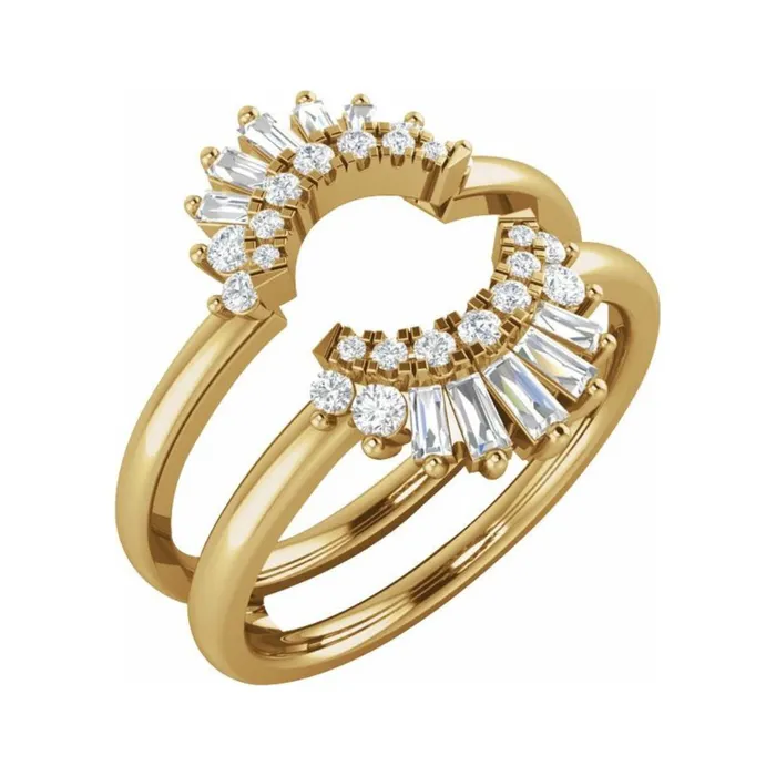Ellipse Rays Double Diamond Ring Jacket in Recycled 14k Gold Anueva Jewelry Rings Ellipse Rays Double Diamond Ring Jacket in Recycled 14k Gold Anueva Jewelry Rings