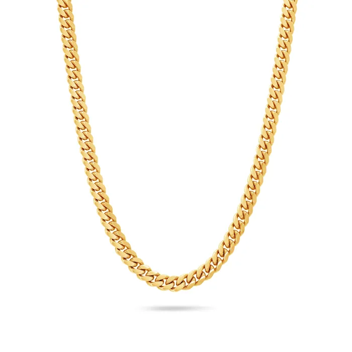 Gold Cuban Link Chain 5mm IF Co PreStyled Sets