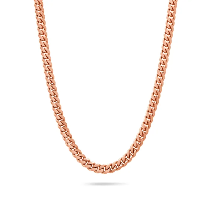 Gold Cuban Link Chain 5mm IF Co PreStyled Sets Gold Cuban Link Chain 5mm IF Co PreStyled Sets