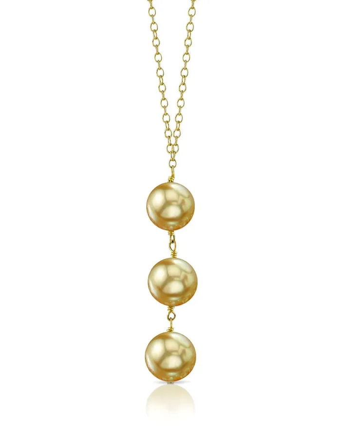 Golden South Sea Pearl Honor Pendant SPT Necklaces