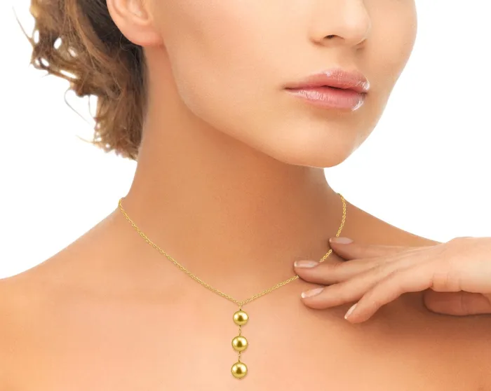Golden South Sea Pearl Honor Pendant SPT Necklaces