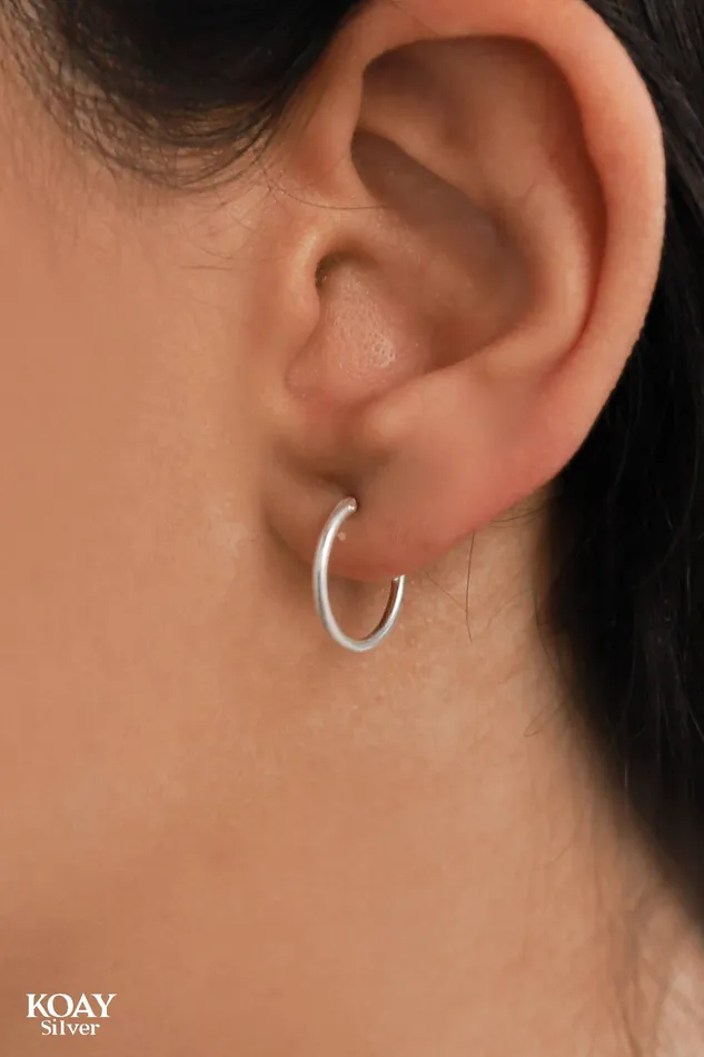 KOAY Silver Store Earrings Plain 03 Earring