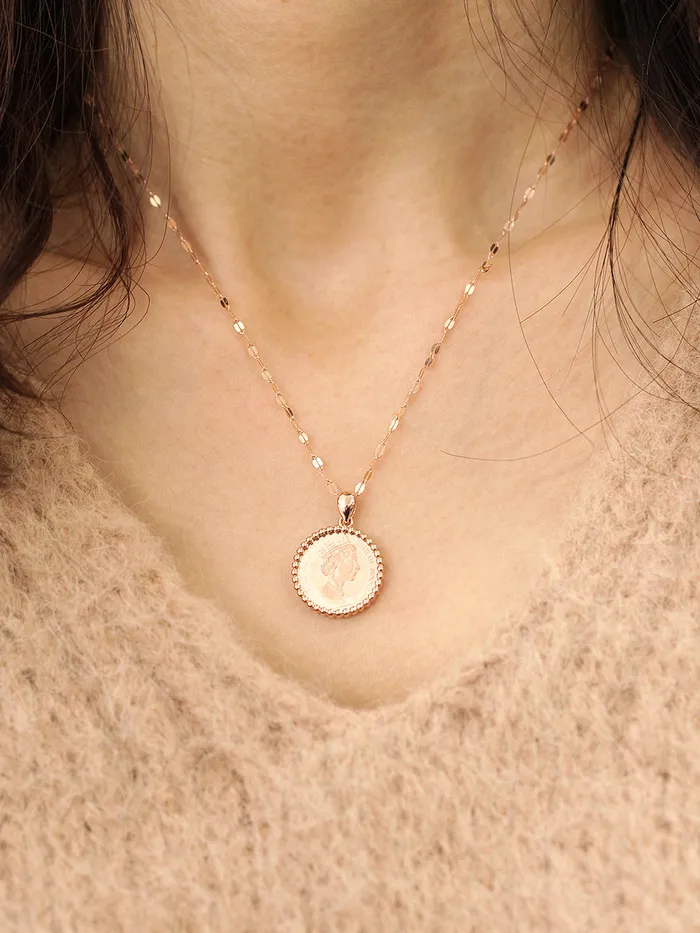MinimalBijoux 14K 18K Gold Coin Pendant Necklace Necklaces