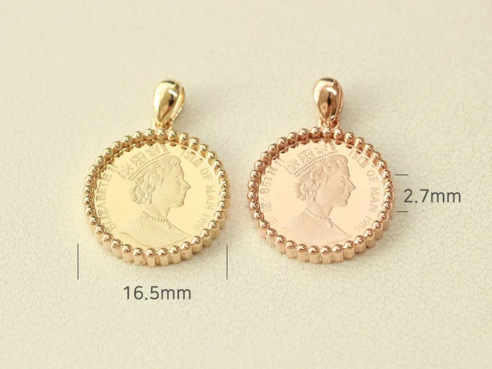 MinimalBijoux 14K 18K Gold Coin Pendant Necklace Necklaces
