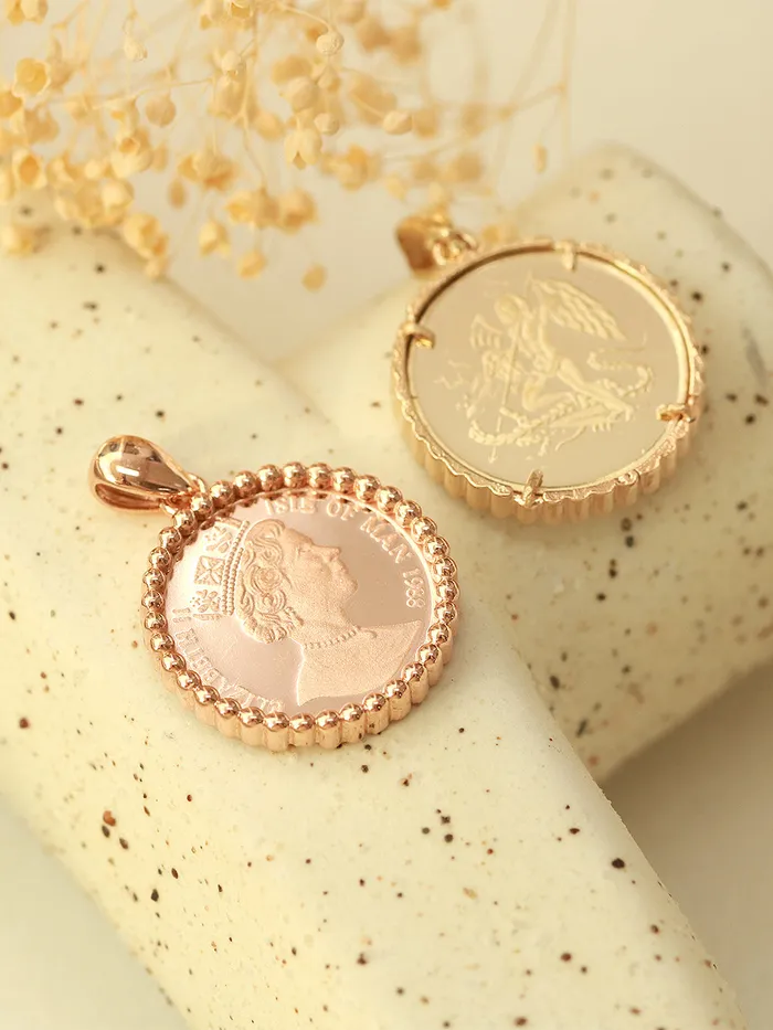 MinimalBijoux 14K 18K Gold Coin Pendant Necklace Necklaces