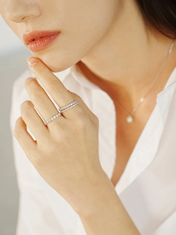 MinimalBijoux 14K Moissanite Guard Ring Rings