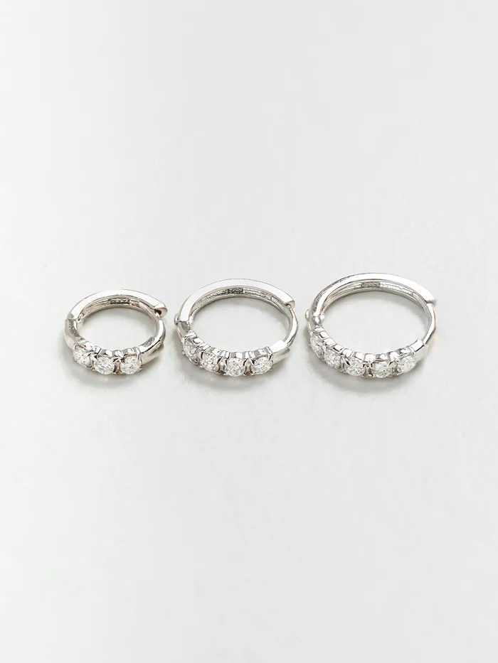 MinimalBijoux Earrings 14K 18K Gold Moissanite Cartilage Hoop Earring