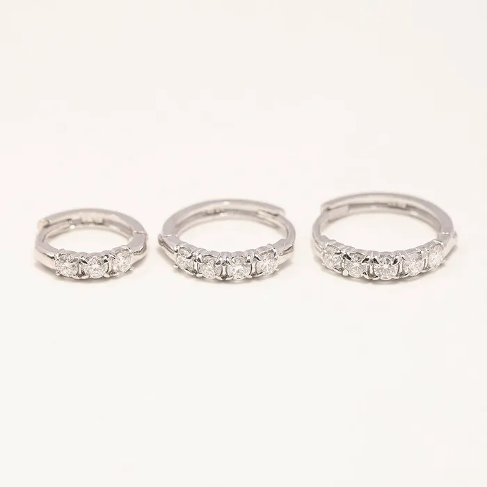 MinimalBijoux Earrings 14K 18K Gold Moissanite Cartilage Hoop Earring