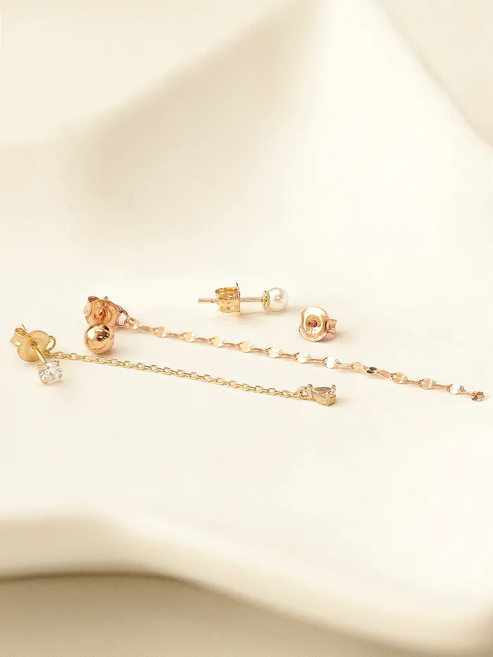 MinimalBijoux Earrings 14K Gold Chain Earring Back