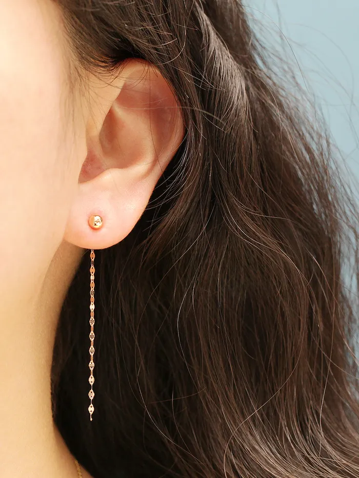 MinimalBijoux Earrings 14K Gold Chain Earring Back