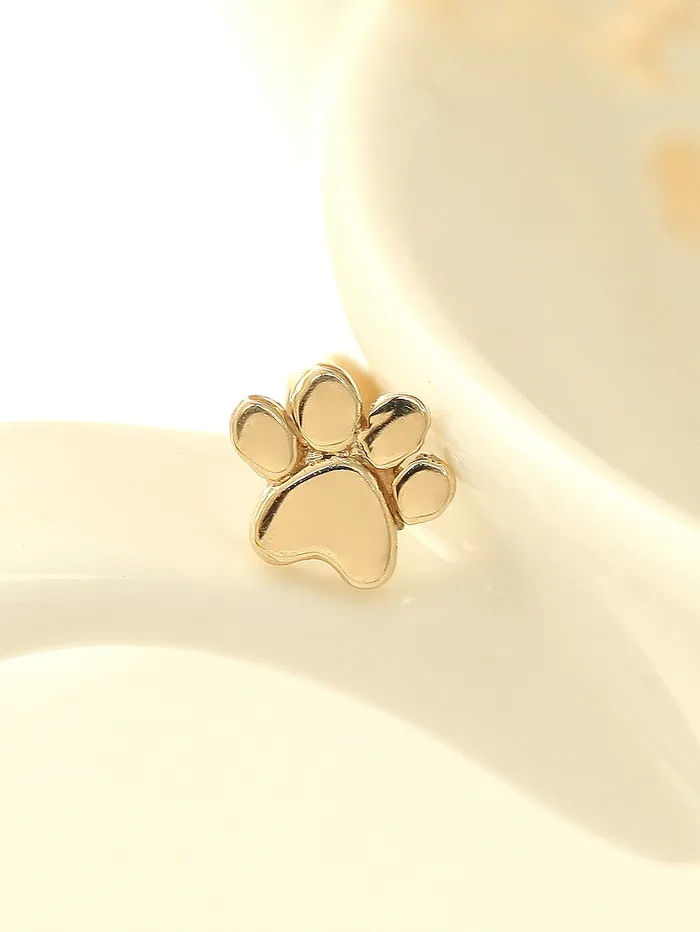 MinimalBijoux Earrings 14K Gold Dogs Sole Cartilage Earring 18G16G