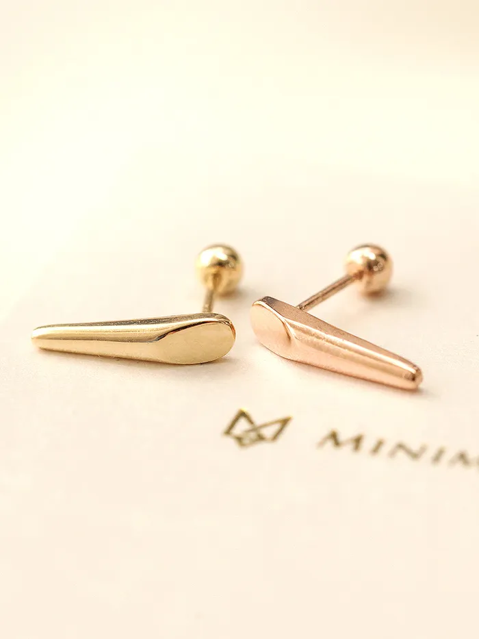MinimalBijoux Earrings 14K Gold Volume Stick Cartilage Earring 20G18G16G