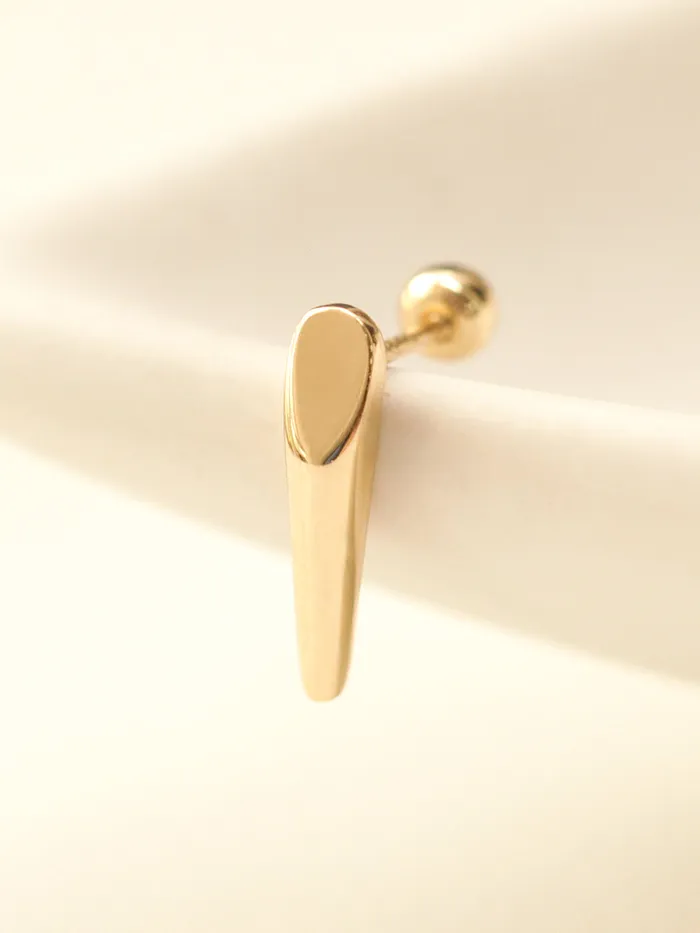 MinimalBijoux Earrings 14K Gold Volume Stick Cartilage Earring 20G18G16G