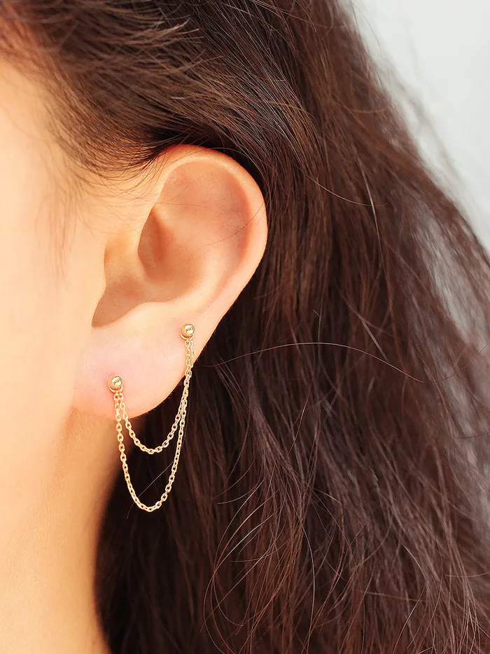 MinimalBijoux PreStyled Sets 14K Gold Piercing Layered Extender Chain