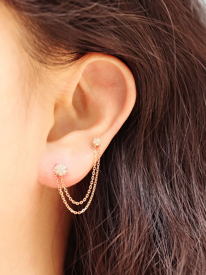 MinimalBijoux PreStyled Sets 14K Gold Piercing Layered Extender Chain