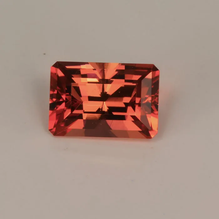 Moriartys Gem Art Earrings Peach Emerald Cut Tourmaline from Madagascar 278ct Moriartys Gem Art Earrings Peach Emerald Cut Tourmaline from Madagascar 278ct
