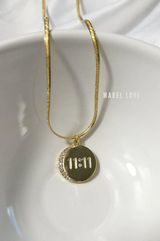 Necklaces Elegant 1111 Gold Pendant Necklace Mabel Love Boutique