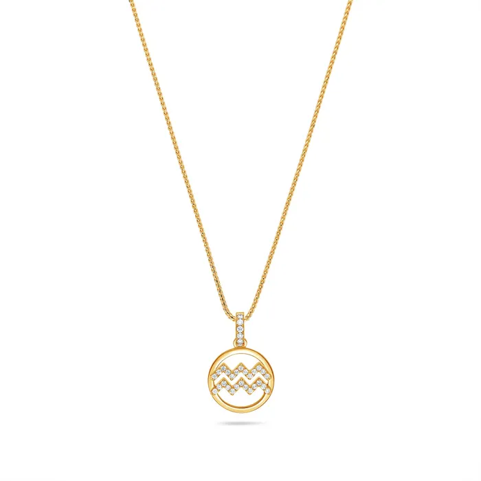 Necklaces IF Co Nano Zodiac Necklace Aquarius