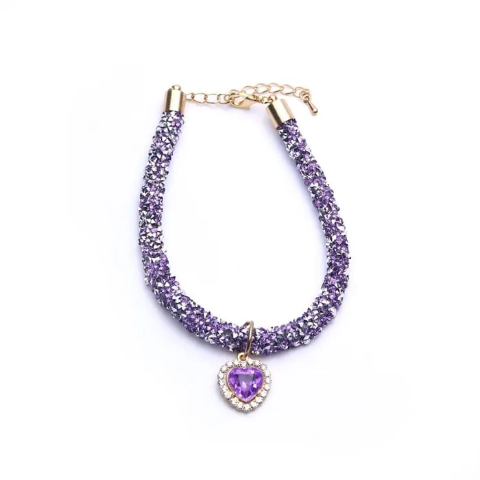 Necklaces Luxury Cat Collar Heart Pendant CatCurio Pet Store