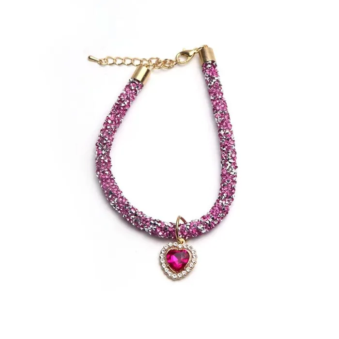 Necklaces Luxury Cat Collar Heart Pendant CatCurio Pet Store