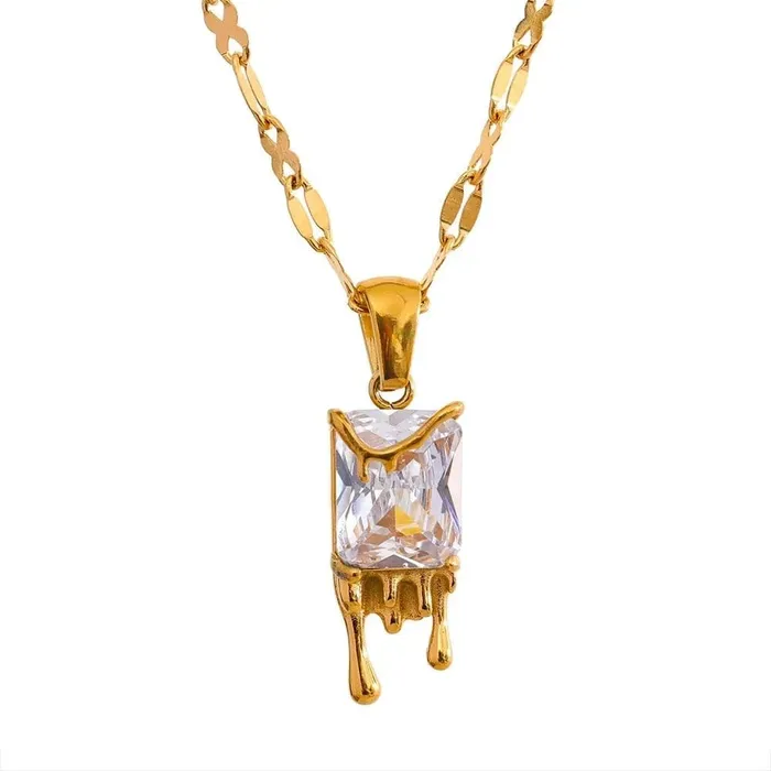 Necklaces Mabel Love Co Necklace with Cubic Zirconia Pendant