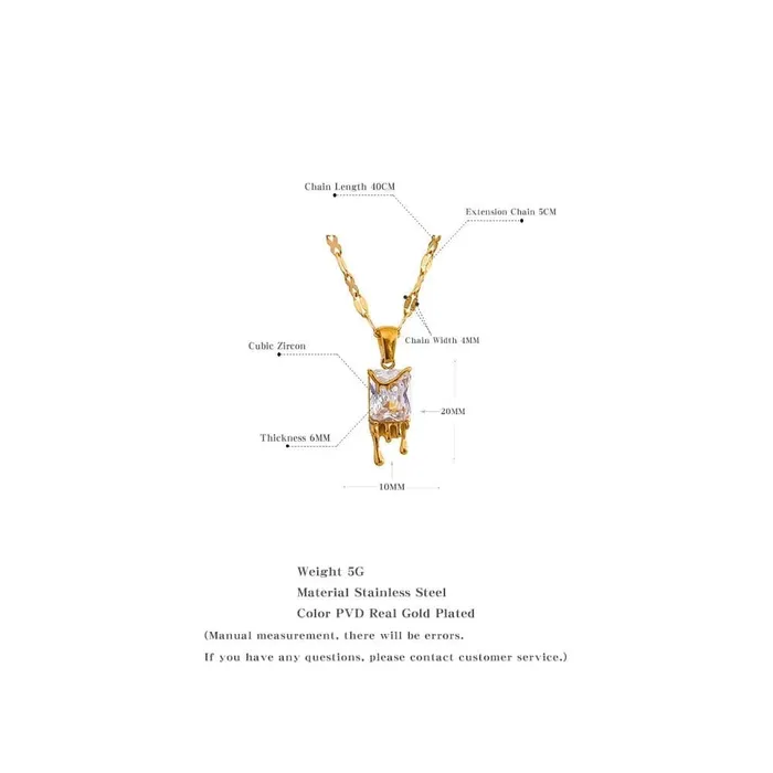Necklaces Mabel Love Co Necklace with Cubic Zirconia Pendant