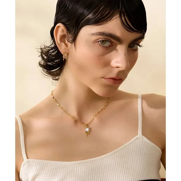 Necklaces Mabel Love Co Necklace with Cubic Zirconia Pendant