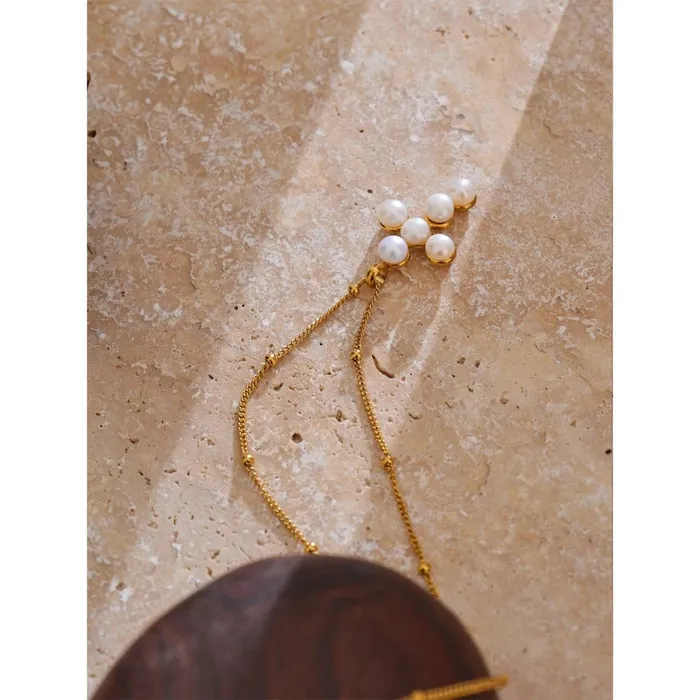 Necklaces Mini Pearl Cross Necklace Mabel Love Co