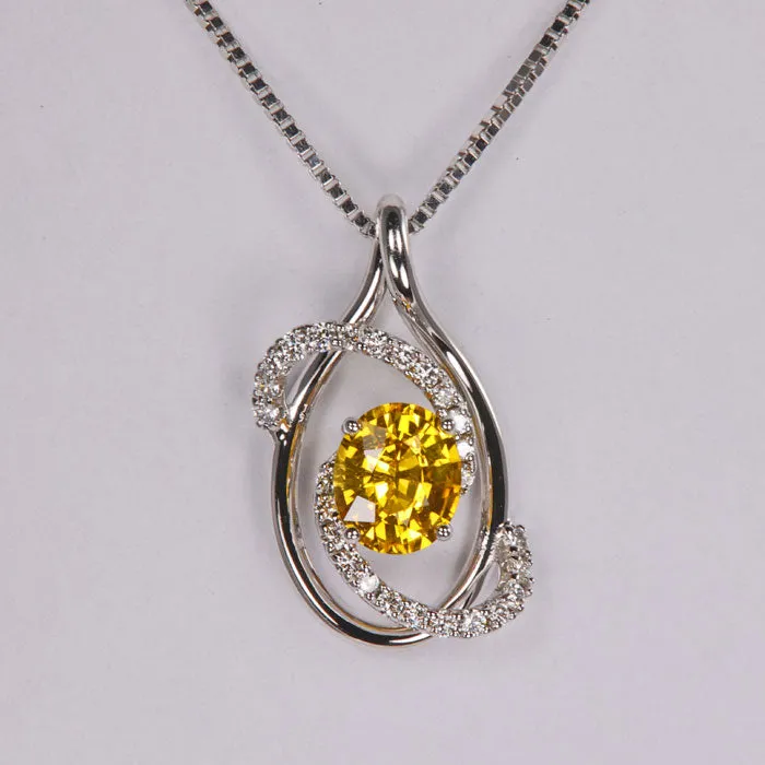 Necklaces Moriartys Gem Art 14K White Gold And Sapphire Pendant 127 Carats Necklaces Moriartys Gem Art 14K White Gold And Sapphire Pendant 127 Carats
