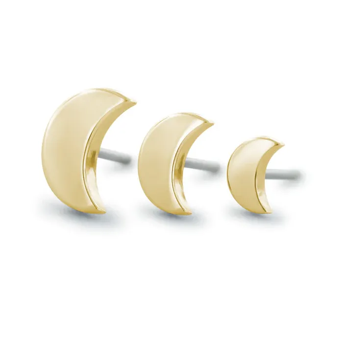 NeoMetal PreStyled Sets 18k Gold Moon Threadless End by NeoMetal