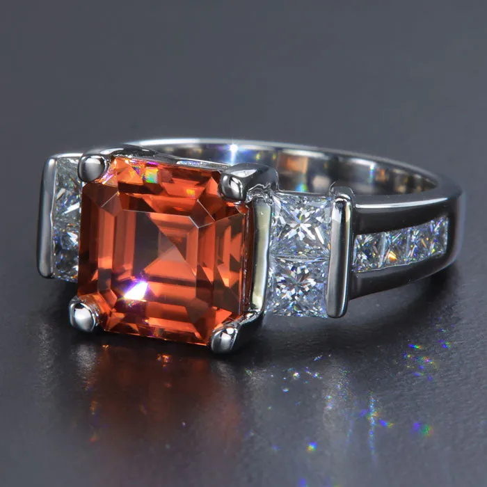 Platinum Imperial Zircon and Diamond Ring 533 Carats Moriartys Gem Art Rings Platinum Imperial Zircon and Diamond Ring 533 Carats Moriartys Gem Art Rings
