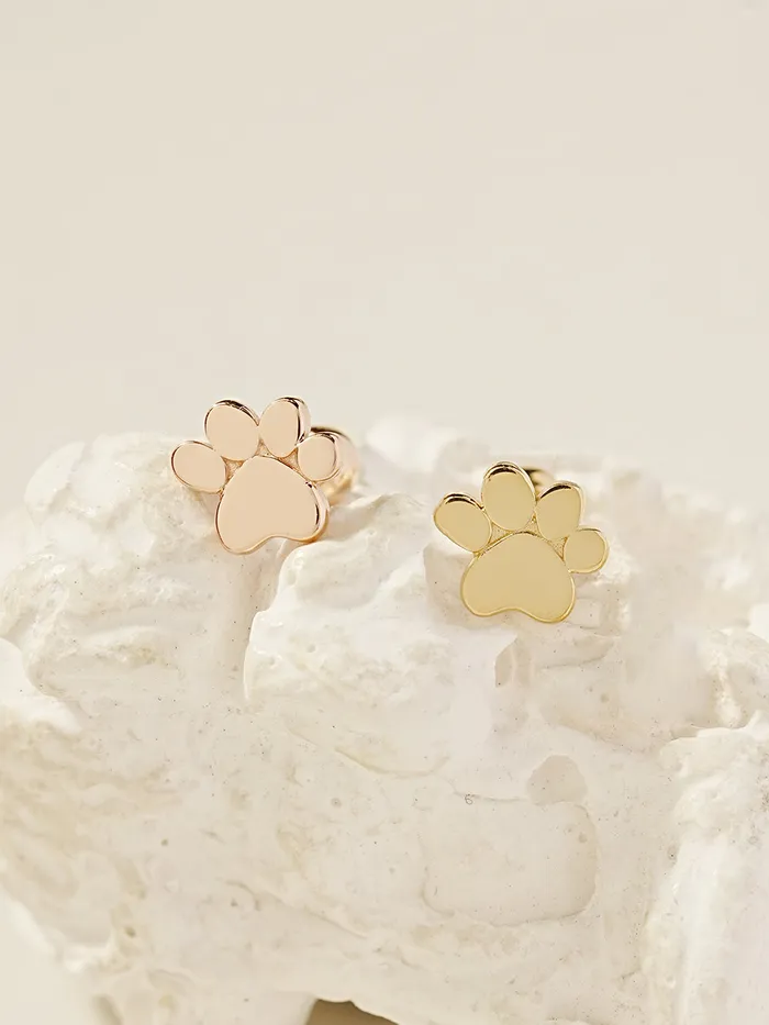 PreStyled Sets 14K Gold Jelly Paw Internally Threaded Labret Piercing 18G16G MinimalBijoux