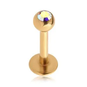PreStyled Sets 16g CZ Gold Labret Tulsa Body Jewelry
