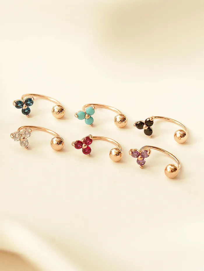 PreStyled Sets MinimalBijoux 14K Gold Triangle Cubic Ball Curve Piercing 20G