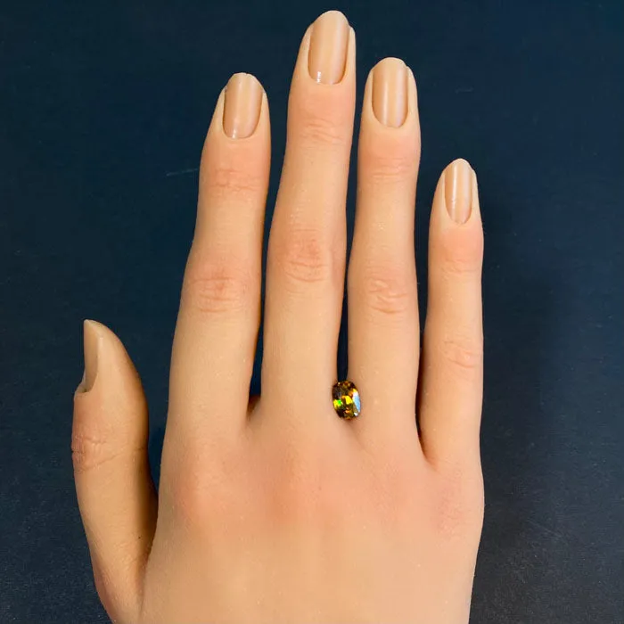 Rectangular Step Cut Sphene 141 Carats Moriartys Gem Art Rings