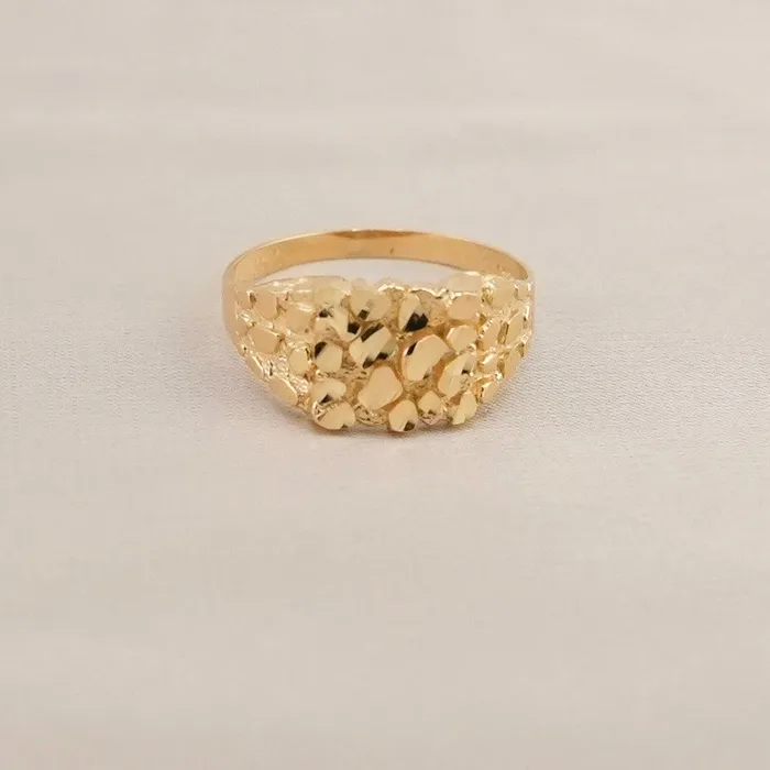 Rings AB and J jewelry 14k Gold Nugget Ring R6015