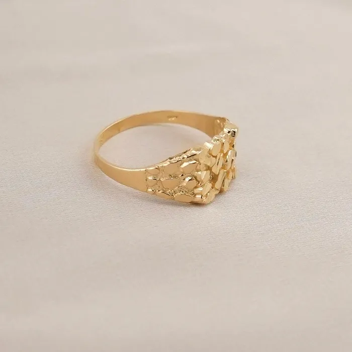 Rings AB and J jewelry 14k Gold Nugget Ring R6015