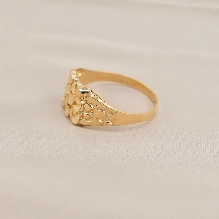 Rings AB and J jewelry 14k Gold Nugget Ring R6015