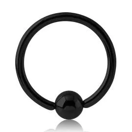 Rings Tulsa Body Jewelry 16g Black Titanium Captive Bead Ring