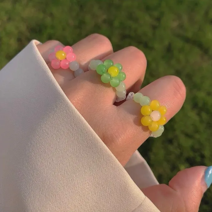 shopsnackbreak Flower Power Ring in Melon Rings