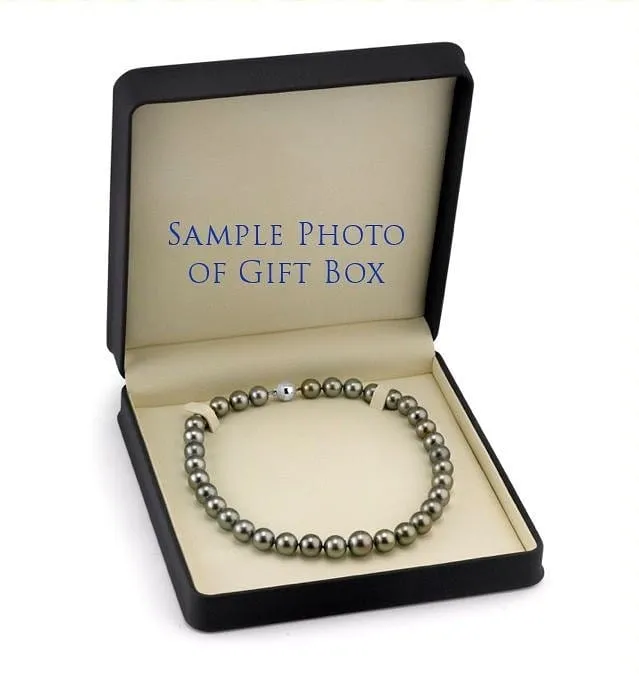 SPT Necklaces Bright Silver Tahitian True Round Pearl Necklace 100120mm AAAA Quality