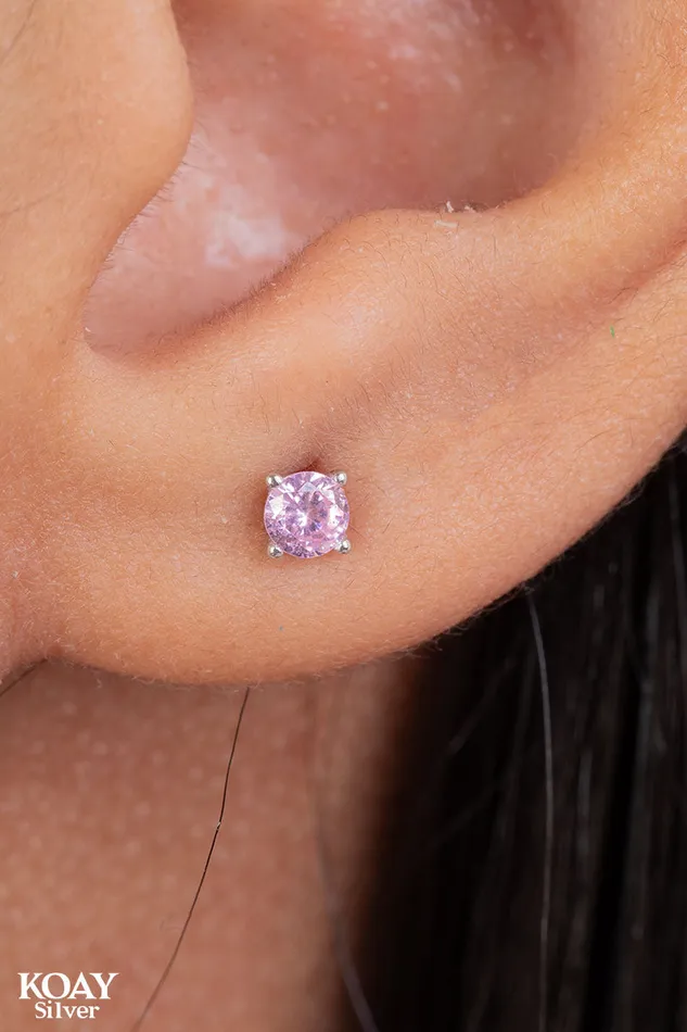 Tiny Rose Zircon Earring KOAY Silver Store Earrings Tiny Rose Zircon Earring KOAY Silver Store Earrings