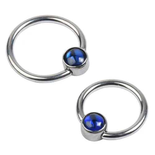 Tulsa Body Jewelry 14g Titanium Captive Gemstone Disc Bead Ring Rings Tulsa Body Jewelry 14g Titanium Captive Gemstone Disc Bead Ring Rings
